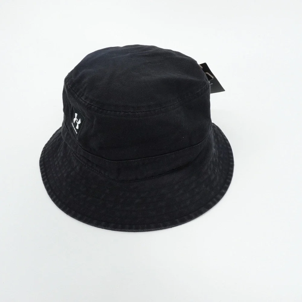 Under Armour Mens Washed Black Cotton Bucket Hat L/XL NEW